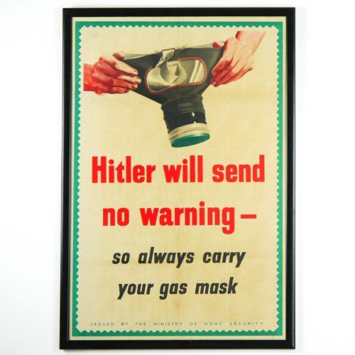 Hitler Will Send No Warning WW2 Poster