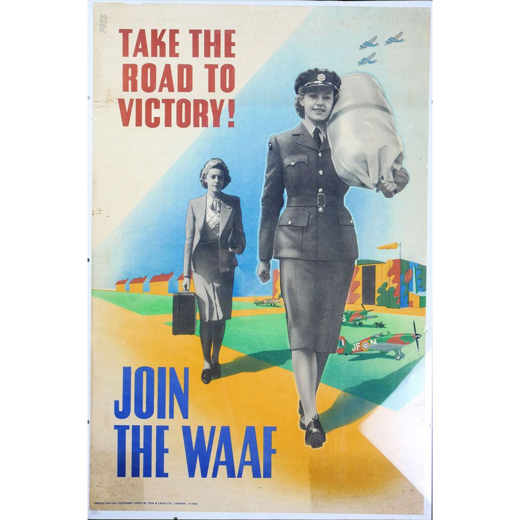 British WAAF Recruitment poster Take The Road to Victory Join the