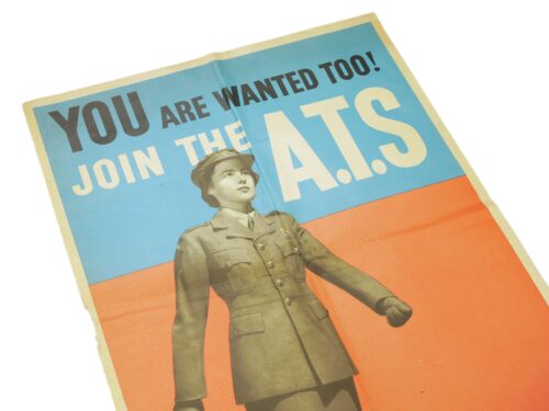 Original WW2 ATS Poster - You Are Wanted Too! Join The A.T.S