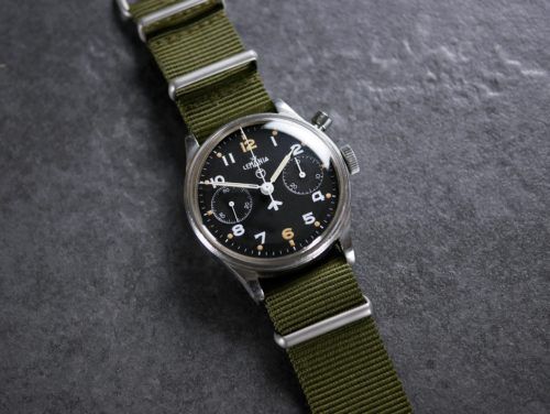 Lemania Chronograph Series 2 Military Watch
