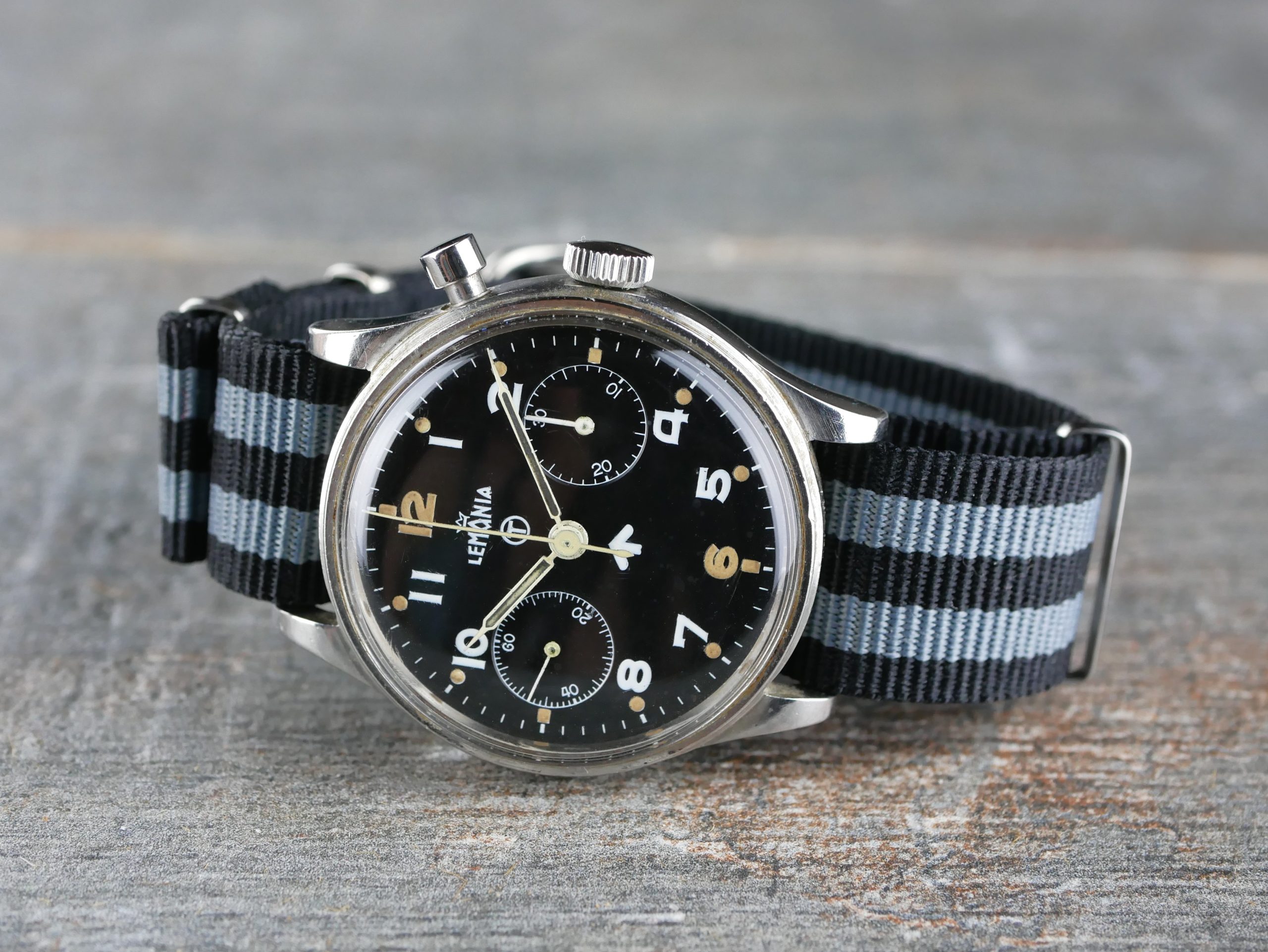 Lemania Chronograph Series 2 Military Watch