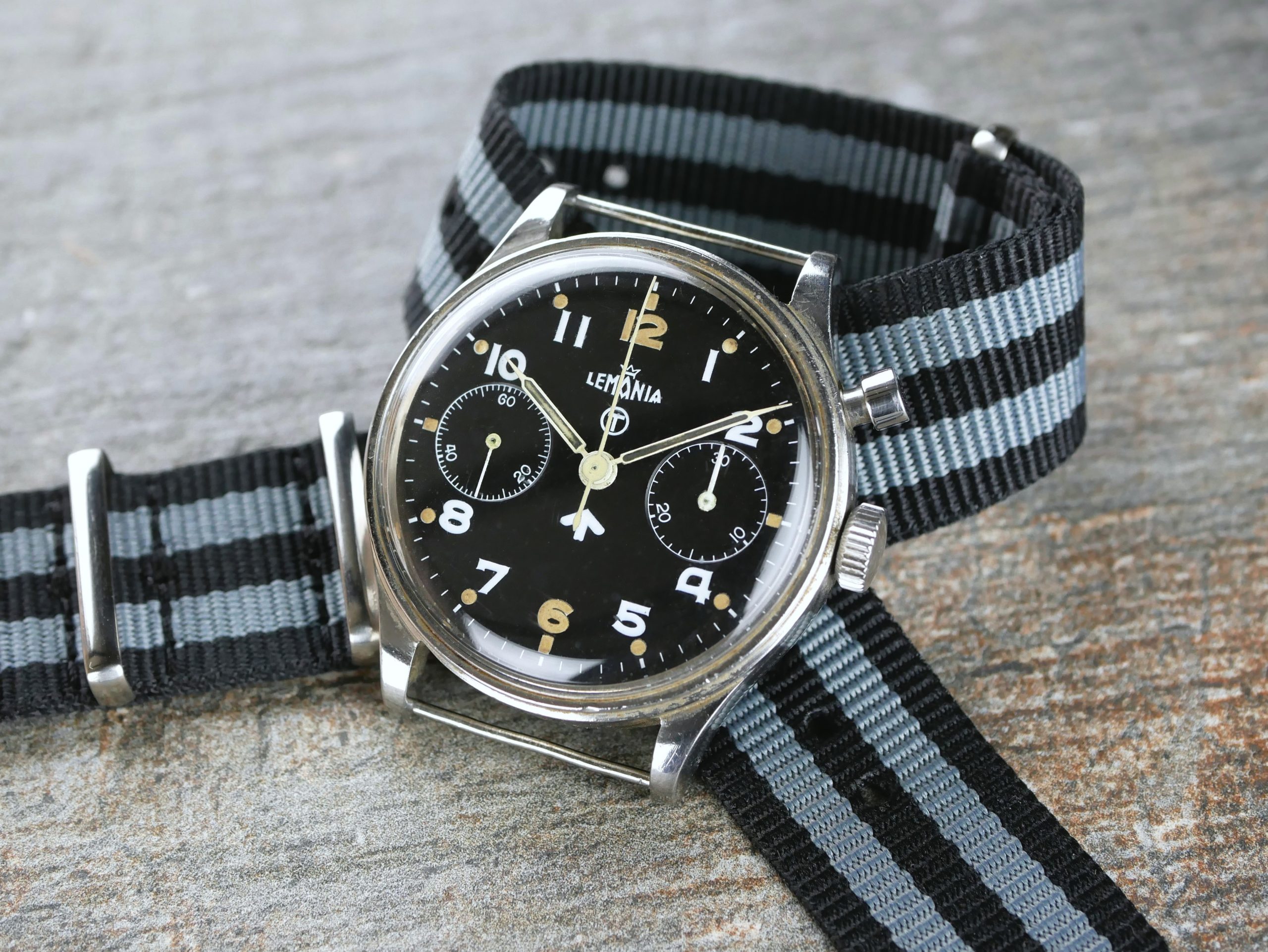 Lemania Chronograph Series 2 Military Watch