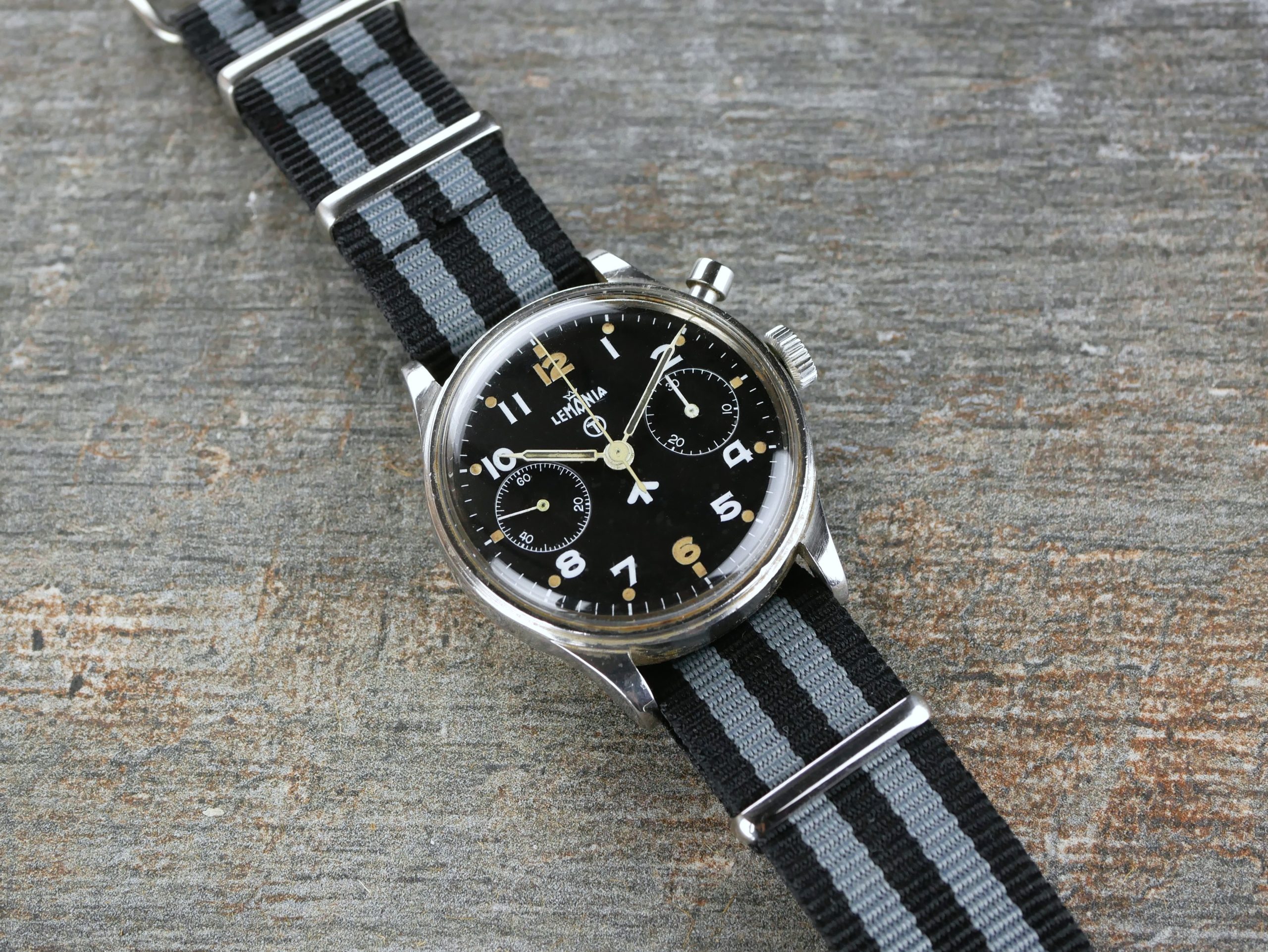 Lemania Chronograph Series 2 Military Watch