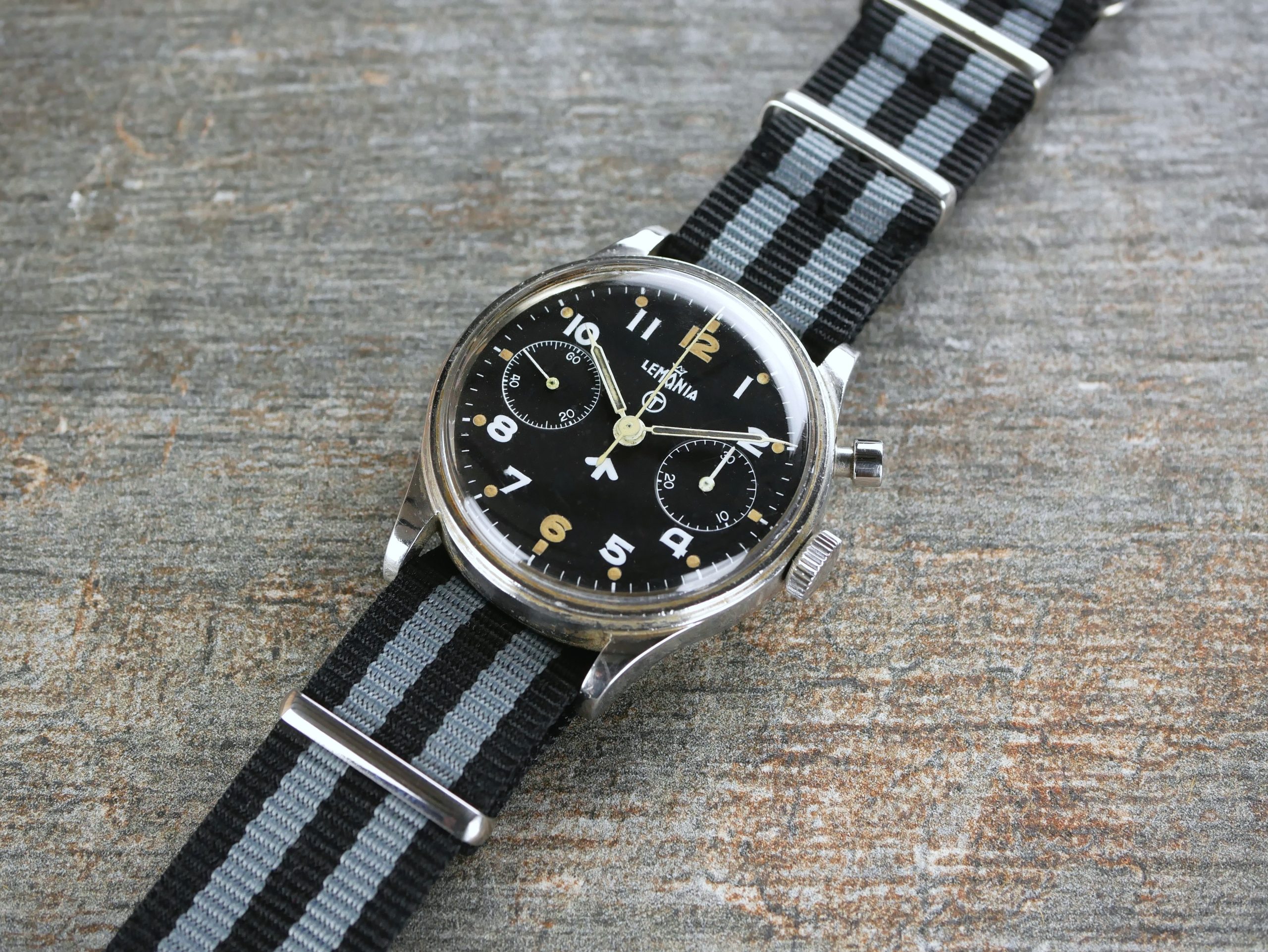Lemania Chronograph Series 2 Military Watch