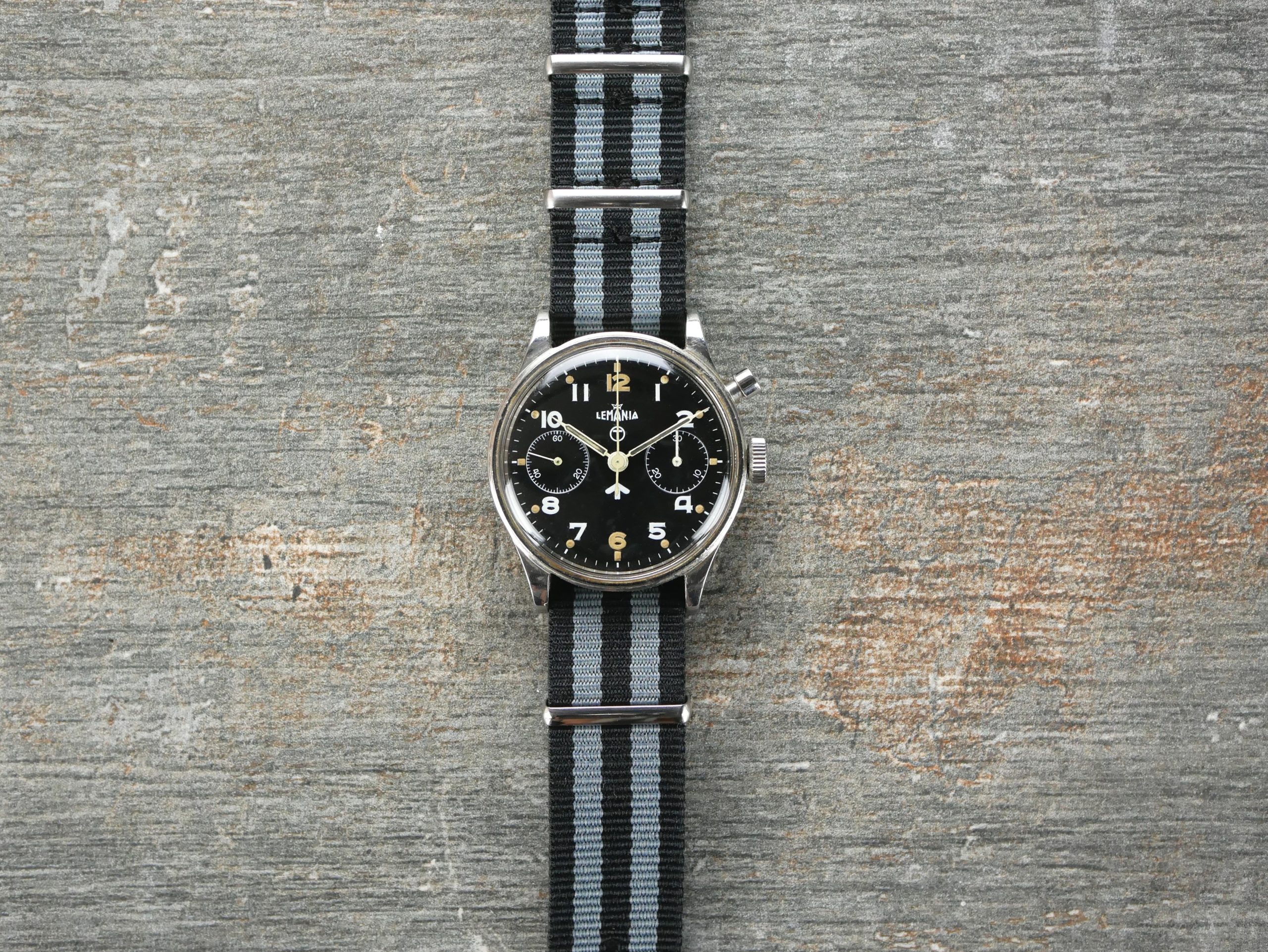 Lemania Chronograph Series 2 Military Watch