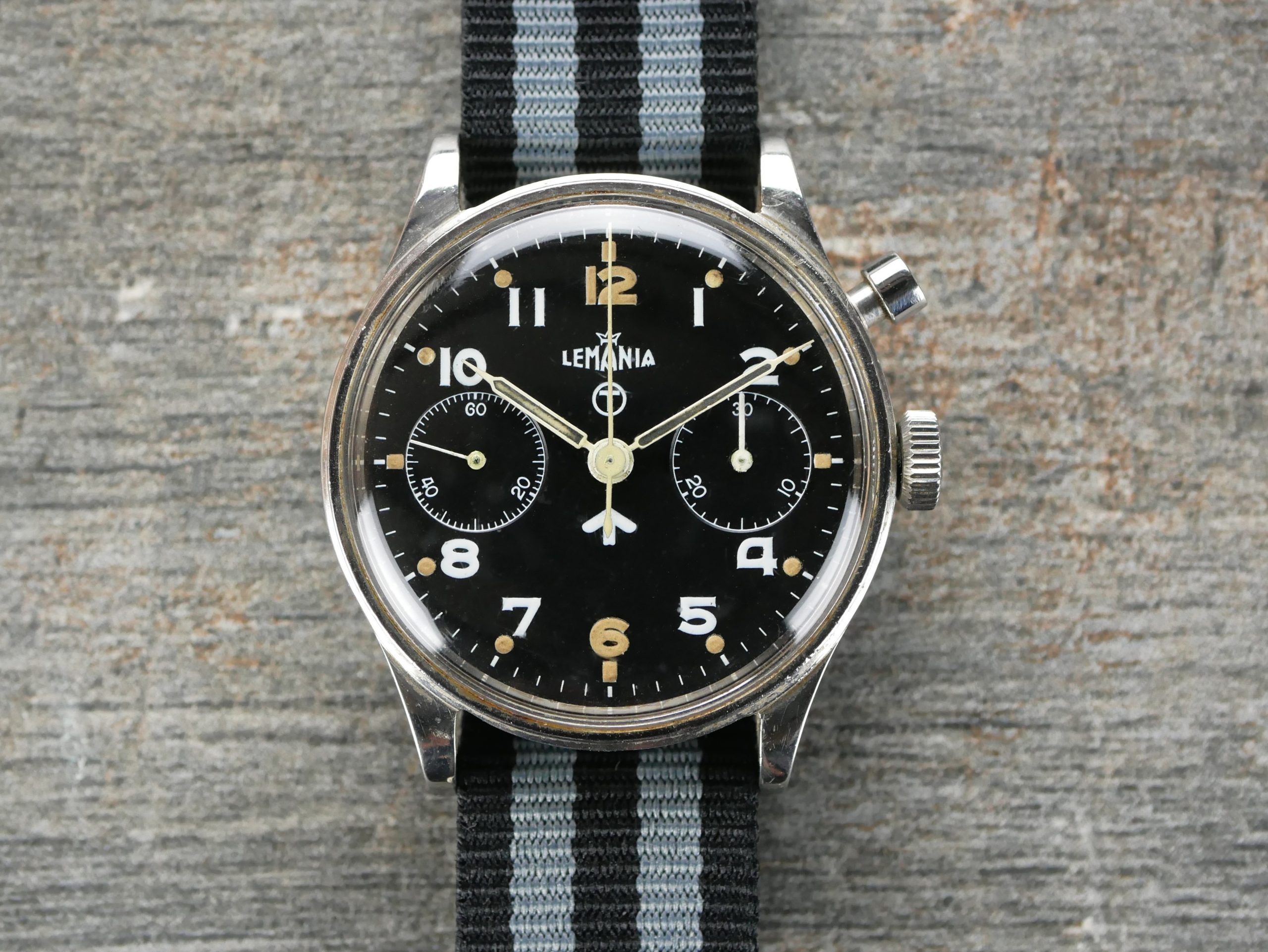 Lemania Chronograph Series 2 Military Watch