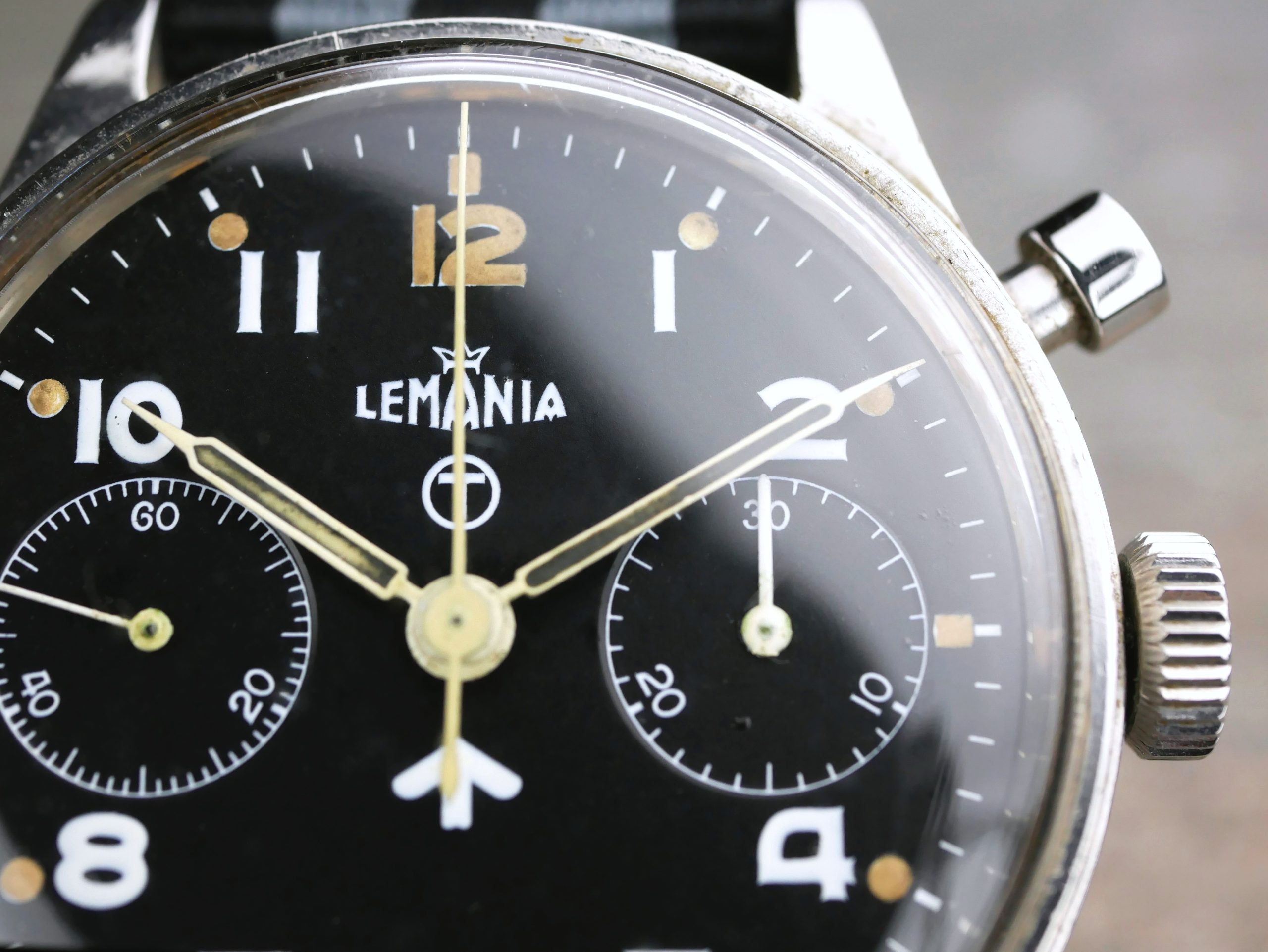 Lemania Chronograph Series 2 Military Watch