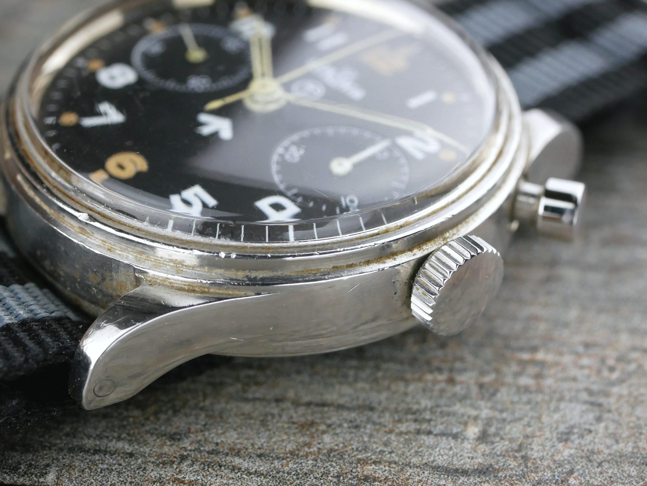 Lemania Chronograph Series 2 Military Watch
