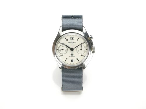 Lemania Royal Navy Nuclear Sub Non-Lume Military Chronograph