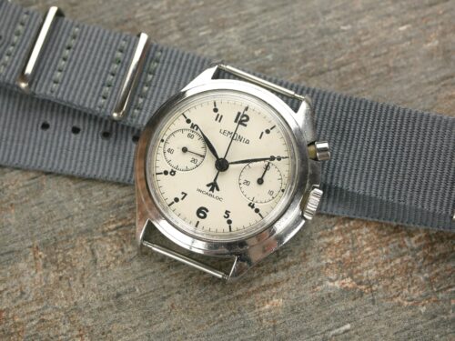 Lemania Royal Navy Nuclear Sub Non-Lume Military Chronograph