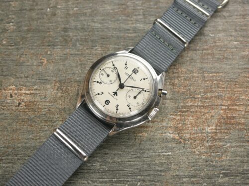 Lemania Royal Navy Nuclear Sub Non-Lume Military Chronograph
