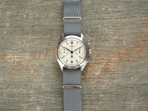 Lemania Royal Navy Nuclear Sub Non-Lume Military Chronograph