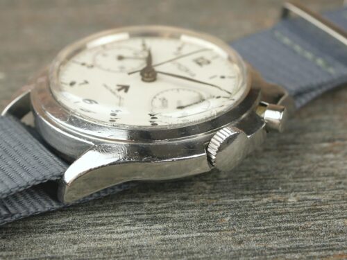 Lemania Royal Navy Nuclear Sub Non-Lume Military Chronograph