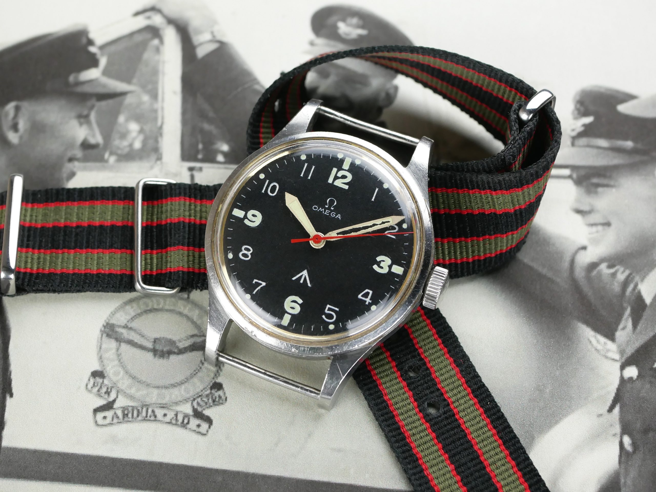 Omega Rhodesian 1956 6B/542 Thin Arrow Pilot's Watch