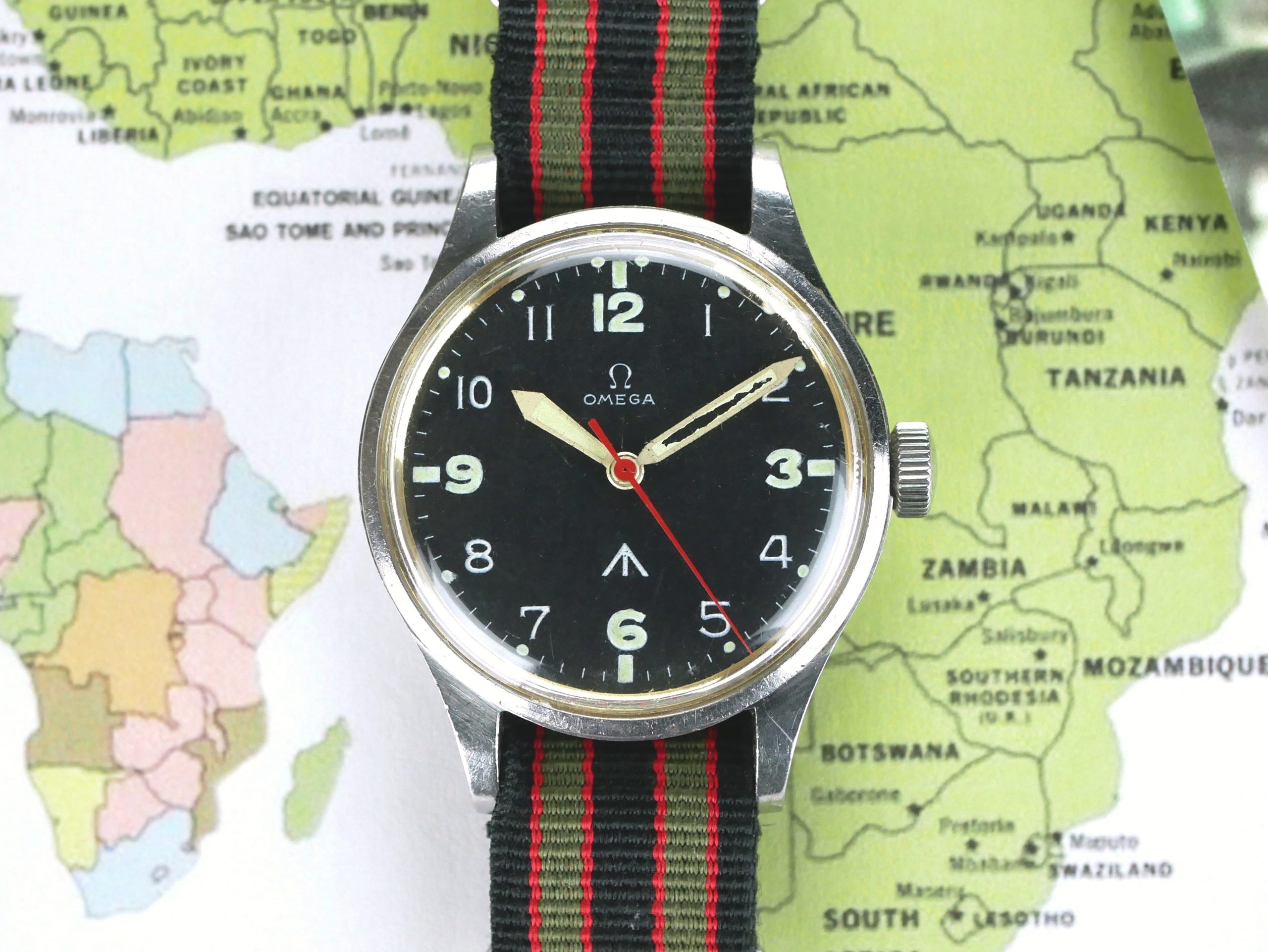 Omega Rhodesian 1956 6B/542 Thin Arrow Pilot's Watch