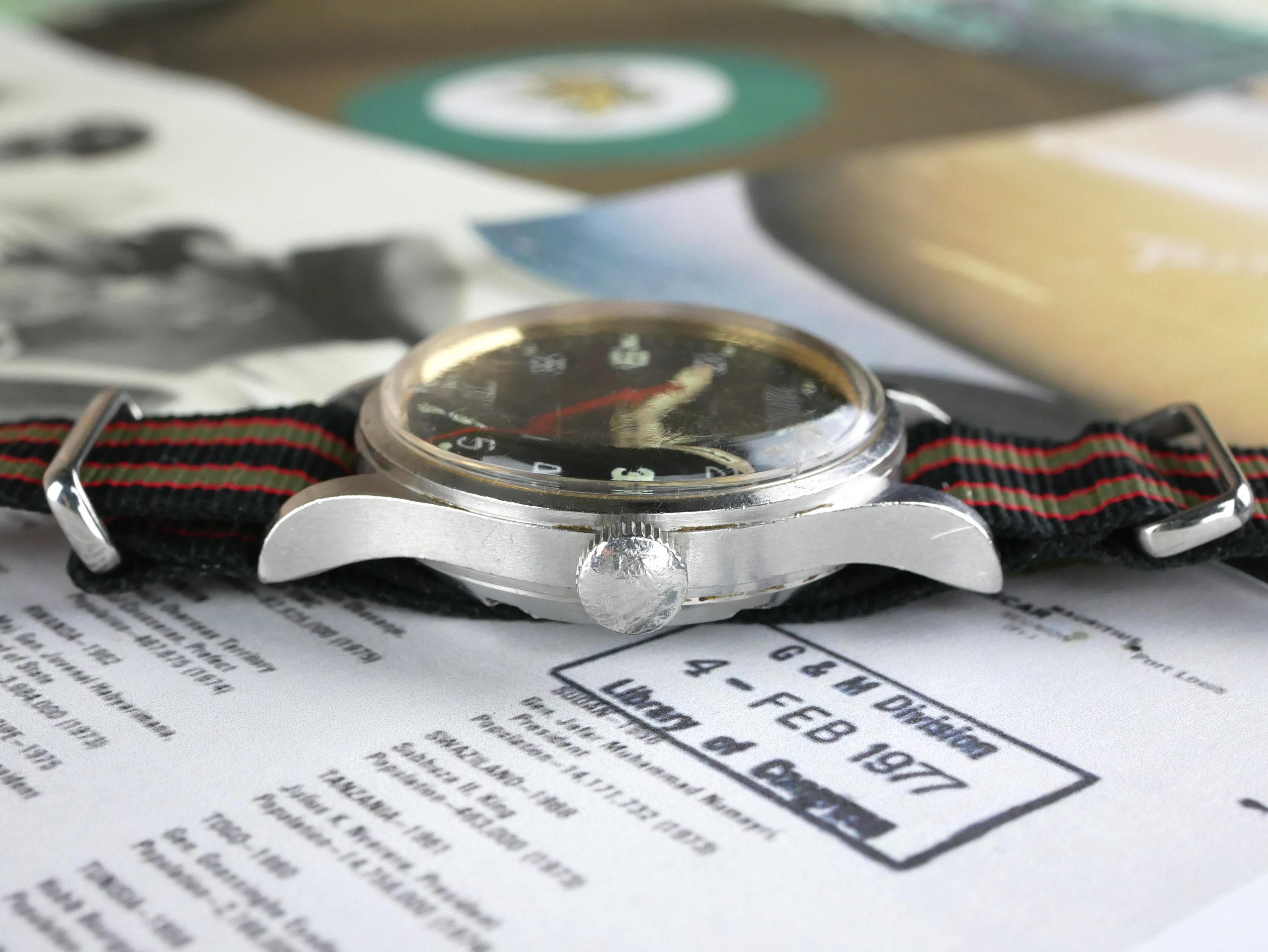 Omega Rhodesian 1956 6B/542 Thin Arrow Pilot's Watch