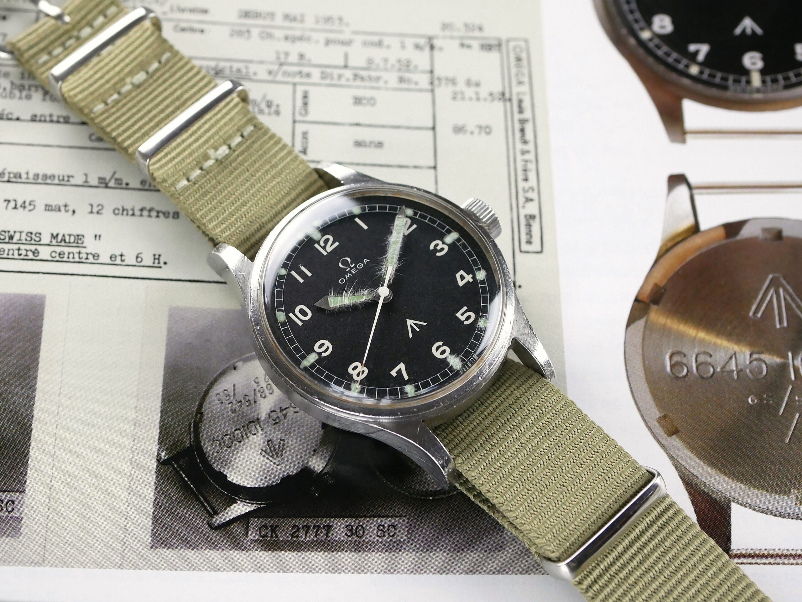 Omega 53 Thin Arrow RAF Watch