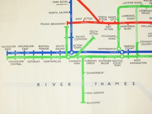 Original Vintage London Tube Map by H C Beck