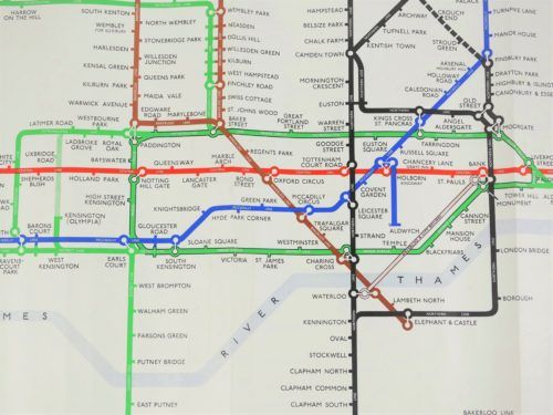Original Vintage London Tube Map by H C Beck