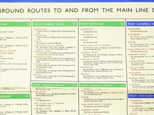 Original 1946 London Underground Map by H C Beck