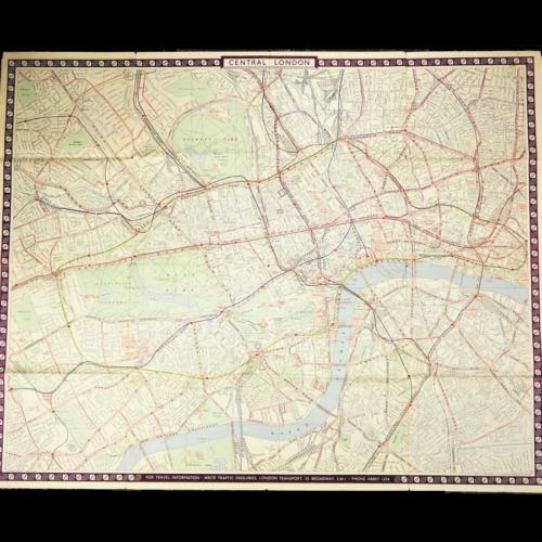 Vintage London Transport Map