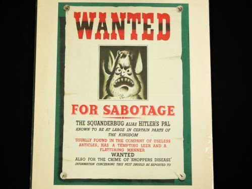Wanted For Sabotage The Squanderbug Poster