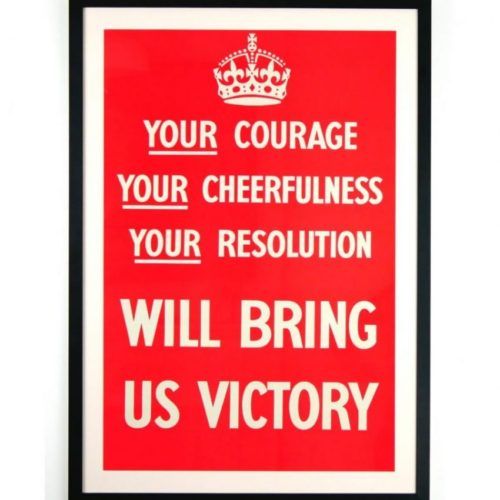 WW2 Your Courage Your Cheerfulness Poster