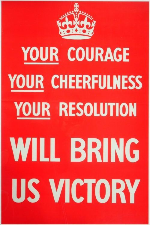 WW2 Your Courage Your Cheerfulness Poster